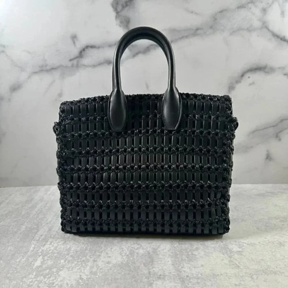 Ferragamo Studio Woven Leather Box Bag - Picture 2 of 5